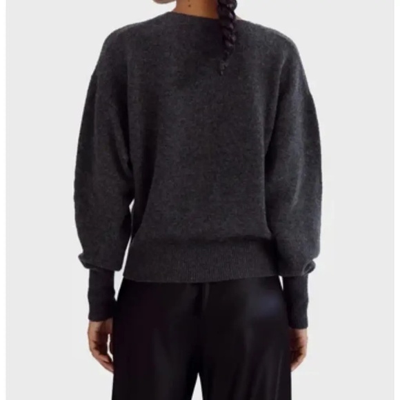 Rare Almada Label 100% Cashmere Coco Dark Grey cardigan size XS - Picture 6 of 9